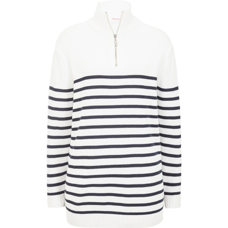 bonprix Pulóver s golierom, farba biela 44792881