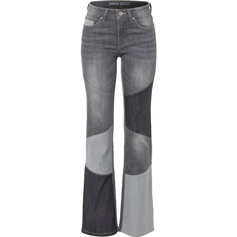 bonprix Pačvork rozšírené džínsy, farba šedá 45745483