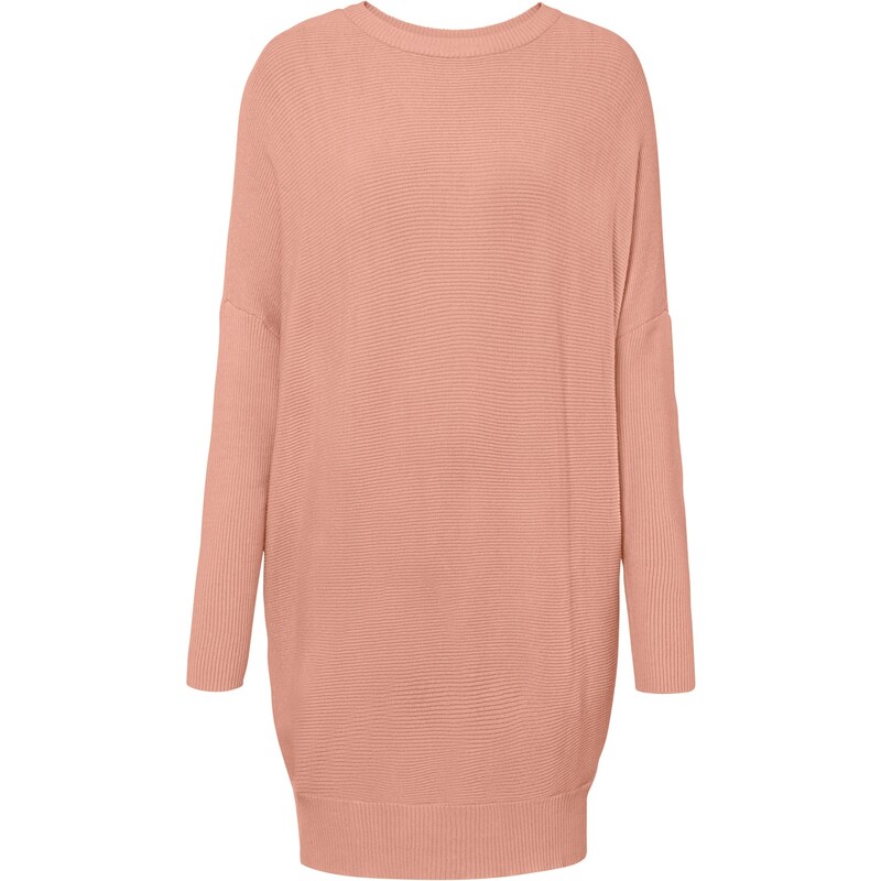 bonprix Dlhý pulóver z viskózového mixu, farba ružová 45763733