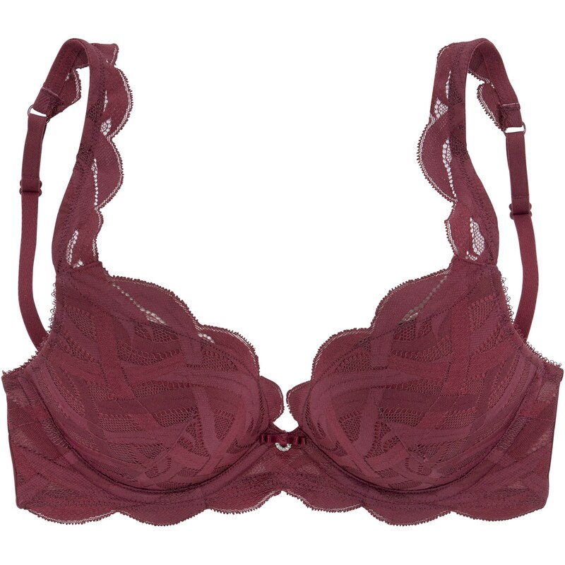 NUANCE Podprsenka vínovo červená 54234980