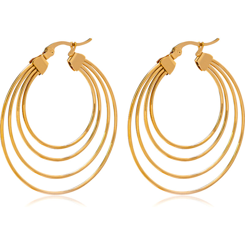 Troli Luxusné pozlátené náušnice kruhy 66587569