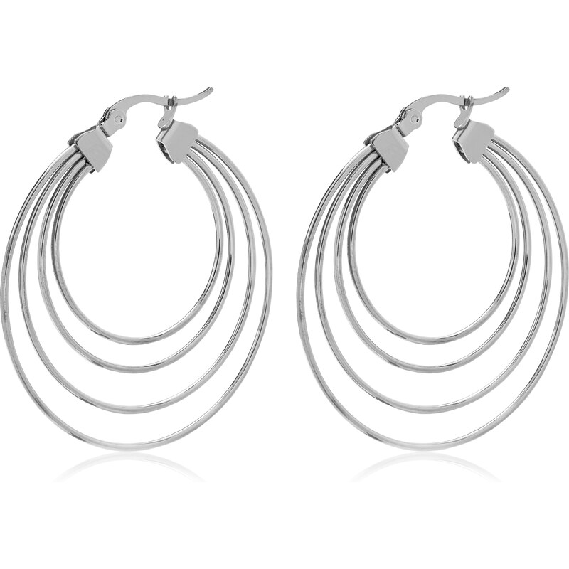 Troli Luxusné oceľové náušnice kruhy 66871994