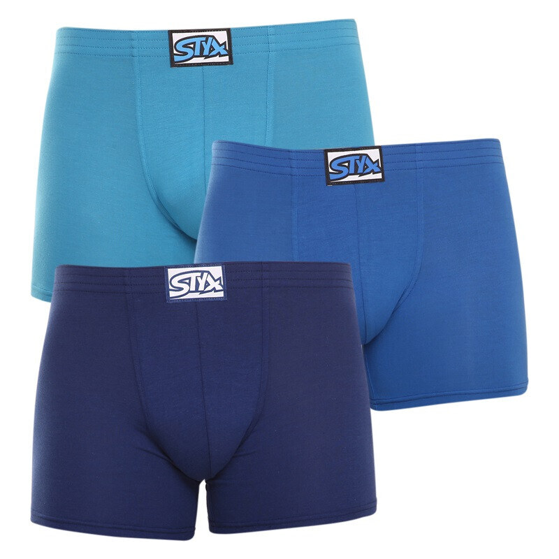 3PACK pánske boxerky Styx long klasická guma modré (F9676869) 15334594