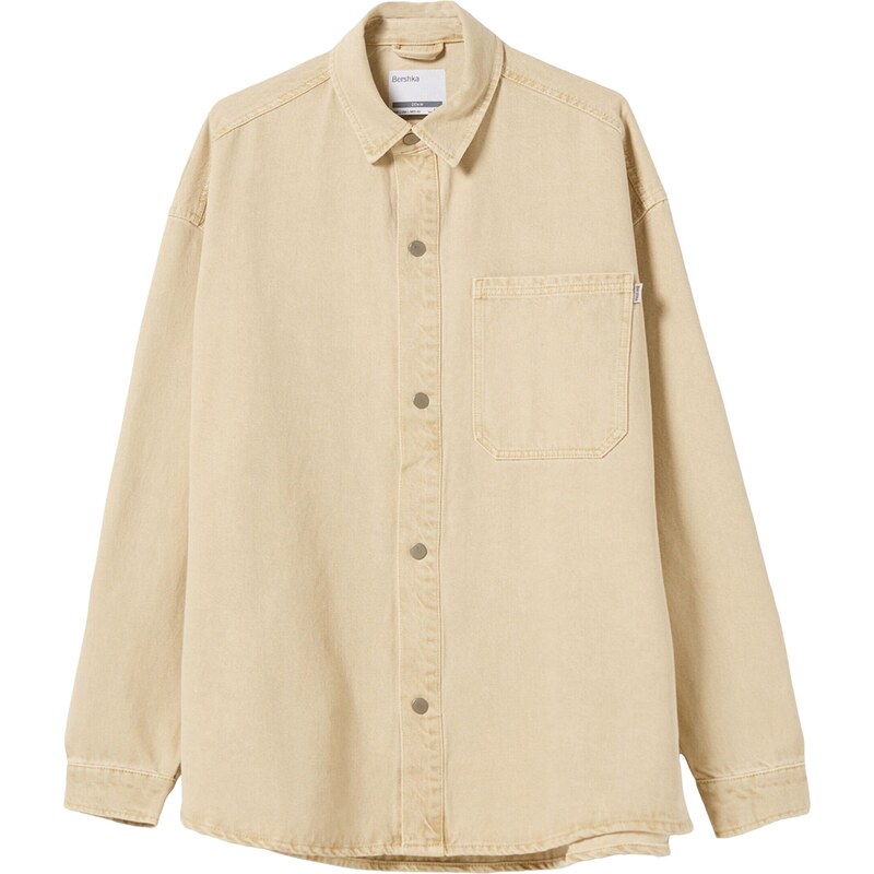 Bershka Košeľa béžová 35868522