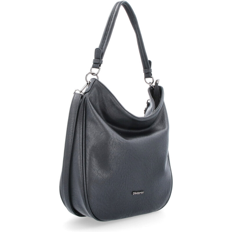 Kabelka zo syntetickej kože cez rameno Tangerin čierna 8020 C 35130026