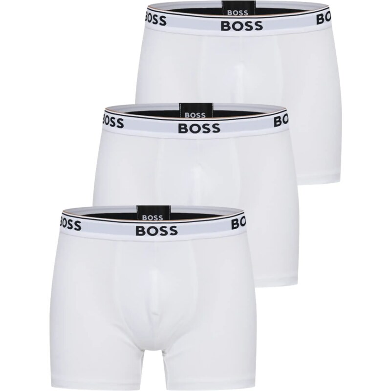 BOSS Boxerky Power hnedá / striebornosivá / čierna / biela 35164660