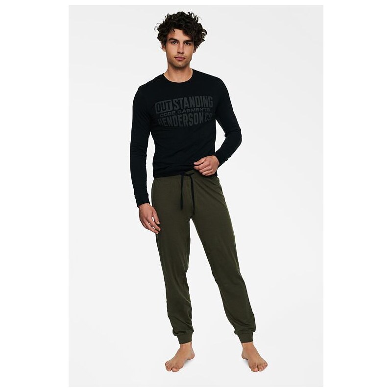 Henderson Pánske pyžamo Badge čierne 57956774