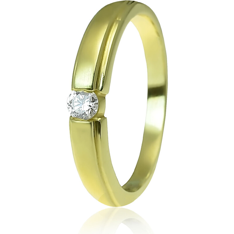GOLDIE Zlatý prsteň s diamantom Seril ER348.ALB