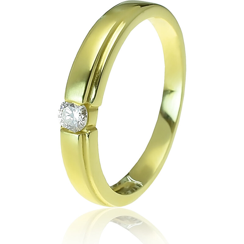 GOLDIE Zlatý prsteň s diamantom Seril ER348.ALB