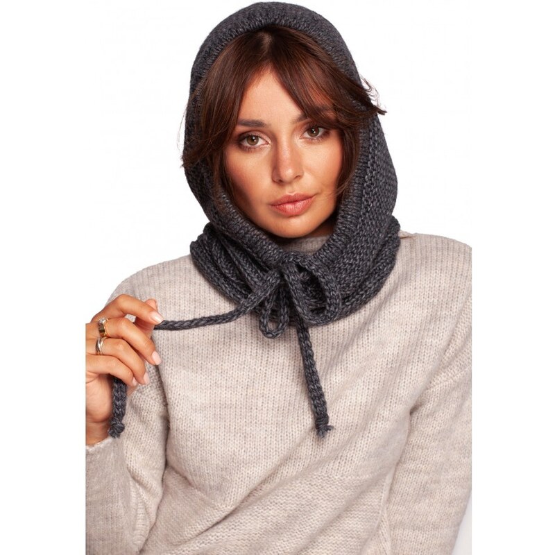 BeWear BK095 Pletená kapucňa - grafitová 63092320