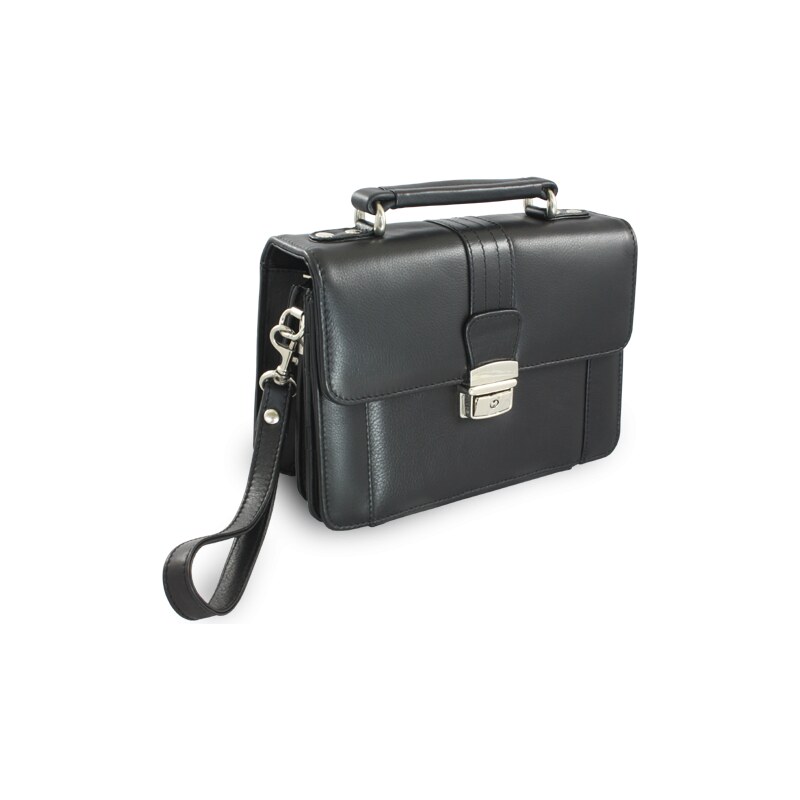 Arwel Čierna pánska kožená etue so sklápacím registrom a držadlom 611 36559631