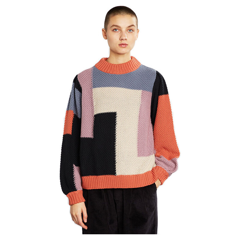 Dedicated Sweater Knitted Rutbo Blocks Multi Berry 65397014