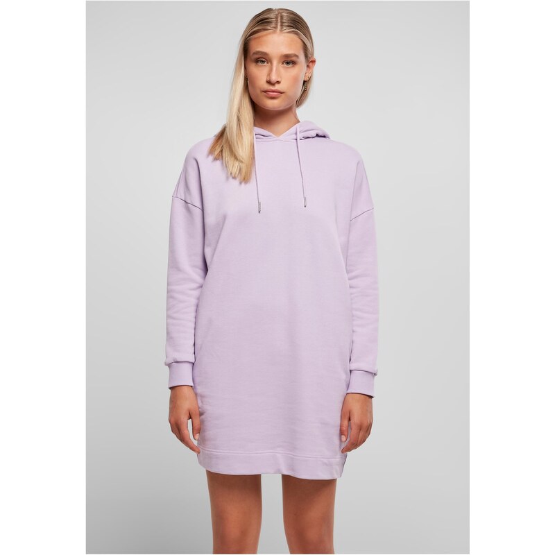 Urban Classics Womens Organic Oversized Terry Lilac Hooded Terry Dress 68262087