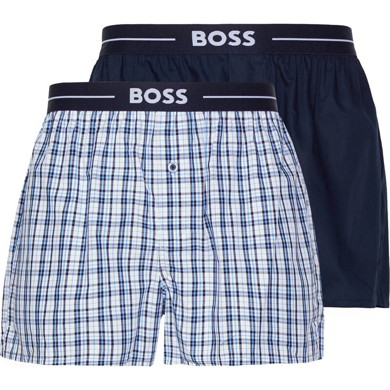 BOSS - trenky 2PACK natural pure cotton blue combo - limitovaná 67214126
