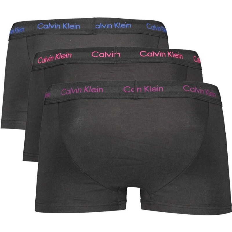 Calvin Klein 3pack pánske boxerky - cotton stretch Čierna