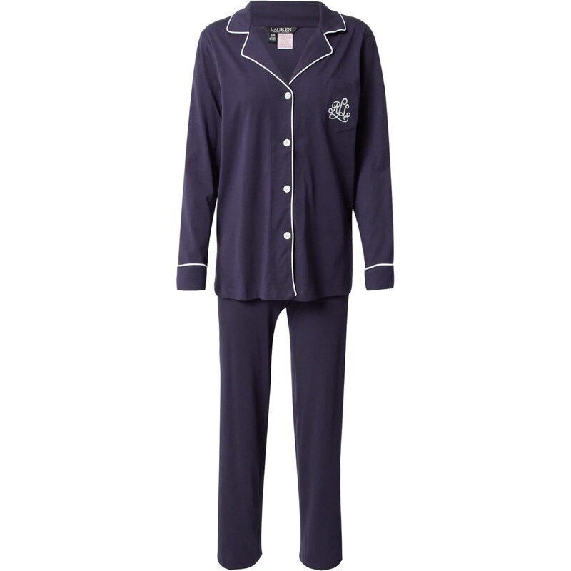 Lauren Ralph Lauren Pyžamo námornícka modrá / biela 64253720