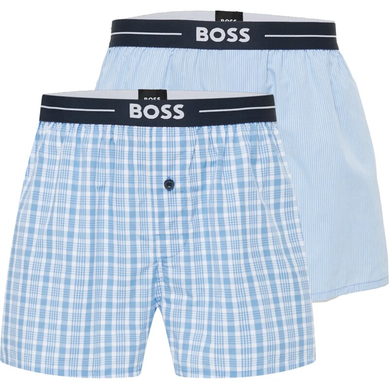 BOSS Boxerky Nos dymovo modrá / tmavomodrá / svetlomodrá / biela 35294540