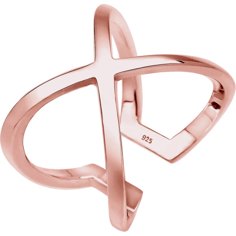 ELLI Prsteň Kreuz ružové zlato 54221612