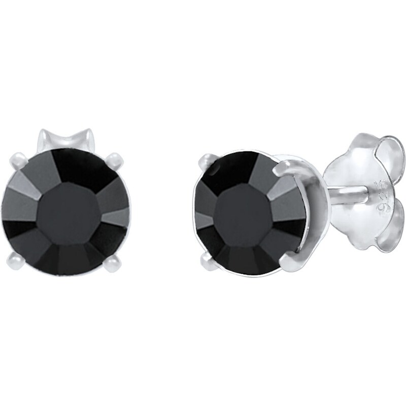 KUZZOI Náušnice čierna / strieborná 54221863