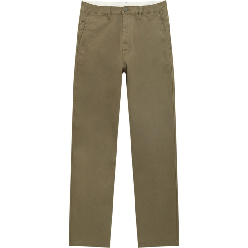 Pull&Bear Nohavice kaki 35298726