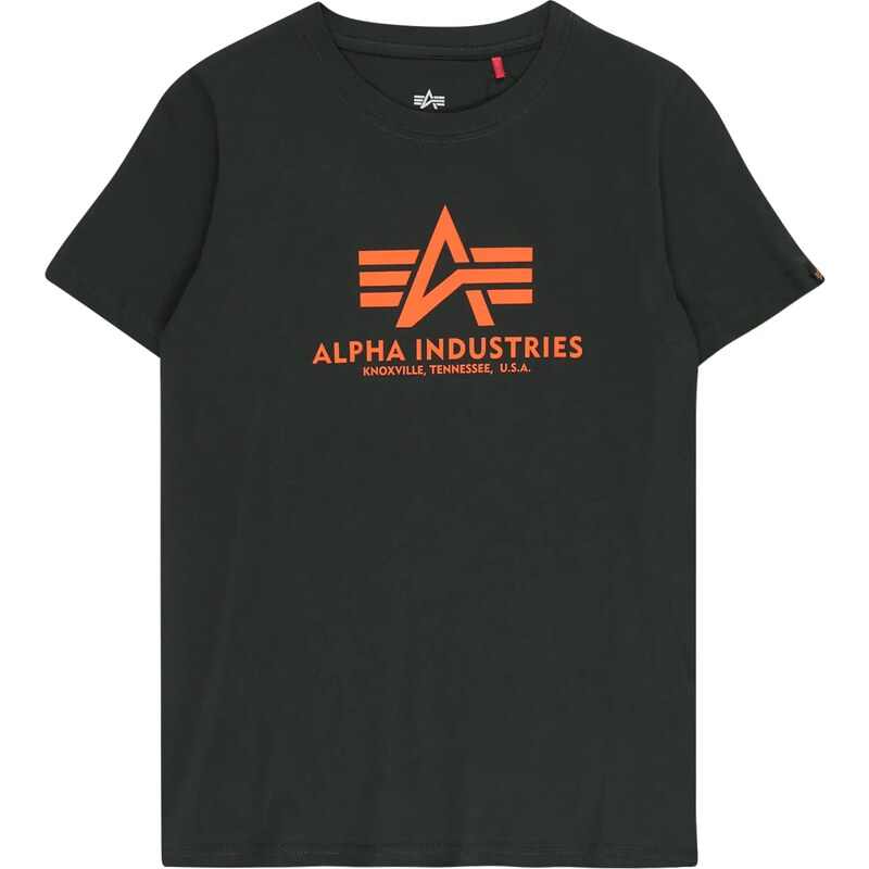 ALPHA INDUSTRIES Tričko jedľová / tmavooranžová 58489617
