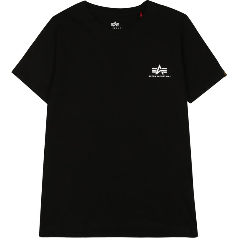 ALPHA INDUSTRIES Tričko čierna / biela 42024834
