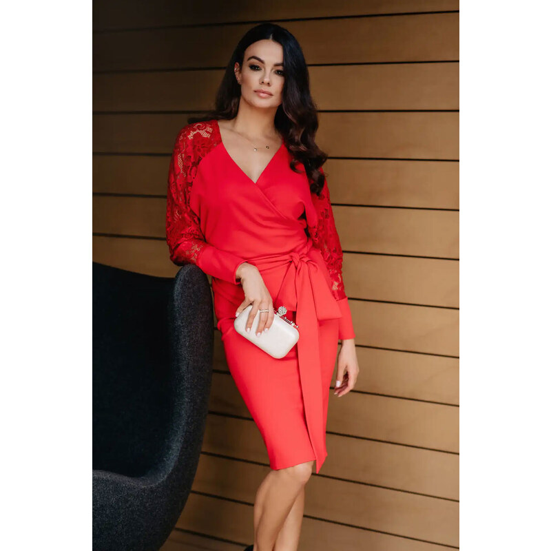 TopMode Spoločenské šaty s čipkovými rukávmi 46751681