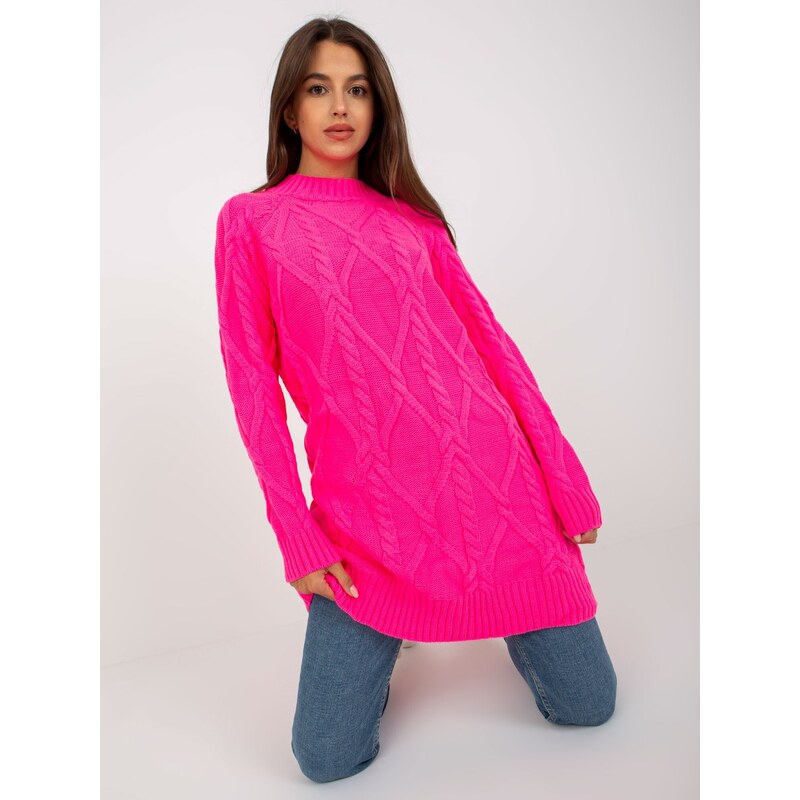 RUE PARIS Sweater-LC-SW-8012.88P-fluo pink 64684999
