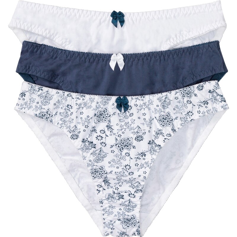 bonprix Nohavičky s bavlnou (3 ks v balení), farba modrá 44741172