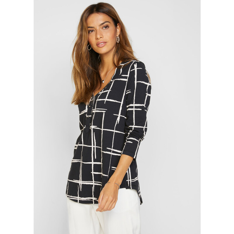 bonprix Dlhé tričko, farba čierna 45252287