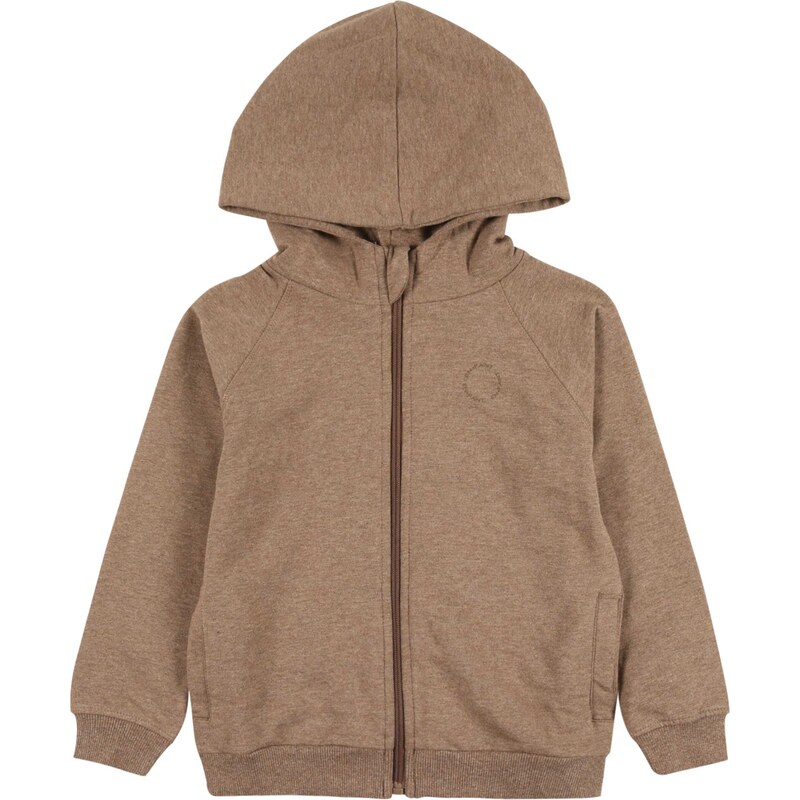 EN FANT Tepláková bunda hnedá melírovaná 62890066