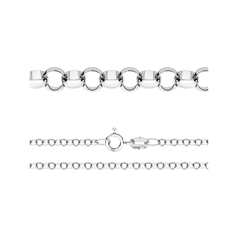 NUBIS Strieborná retiazka ROLO 50 cm 63777684