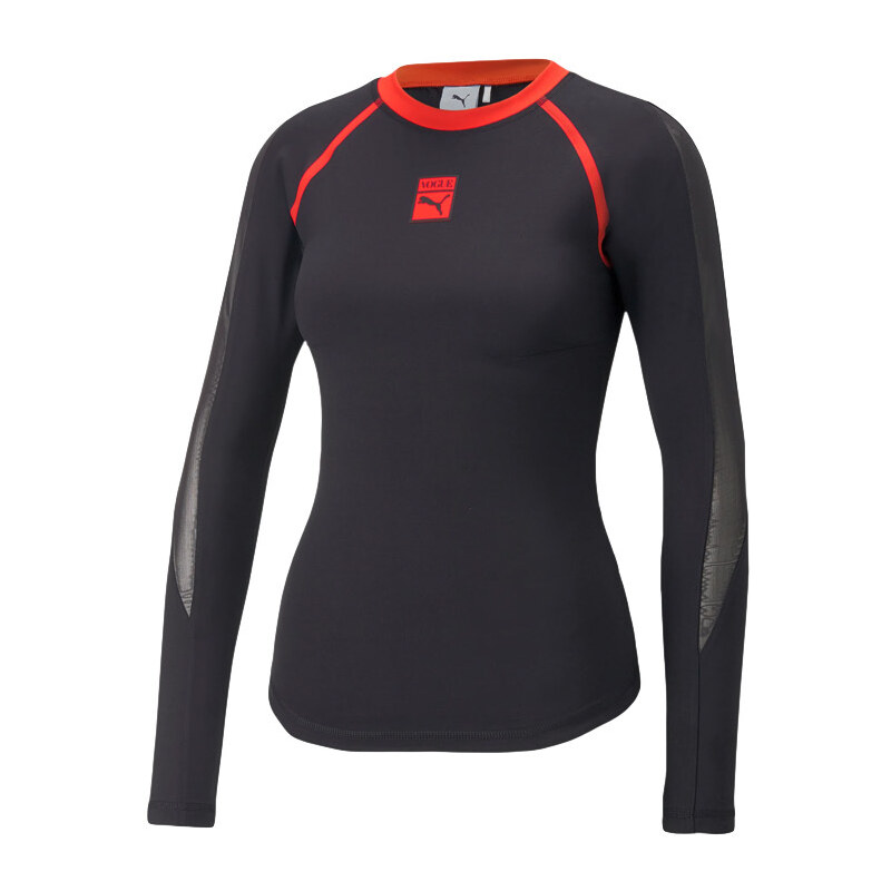 Puma x Vogue Longsleeve Tight Top W - Dámske - Tričko Puma - Čierne - 66356385