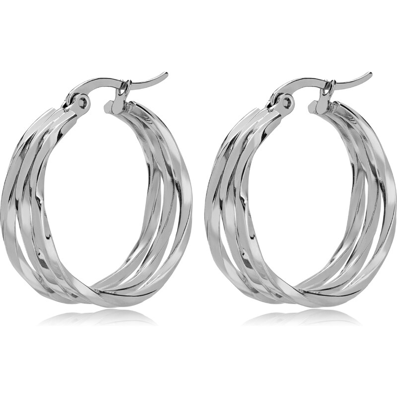 Troli Nadčasové oceľové náušnice kruhy STO3696 66578188