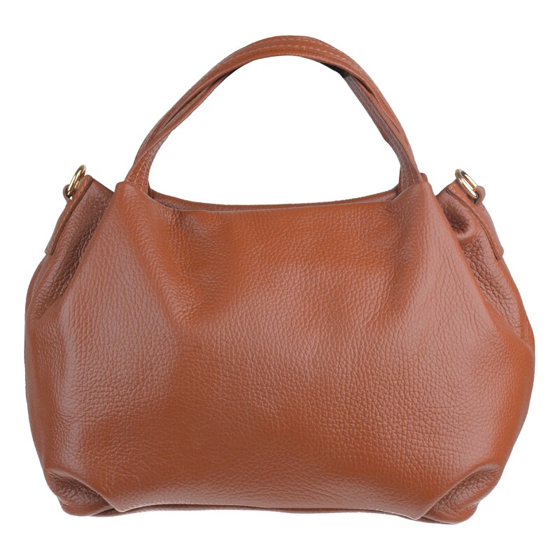 Hnedá kožená talianska crossbody kabelka Tea Marrone Chiaro 67292939