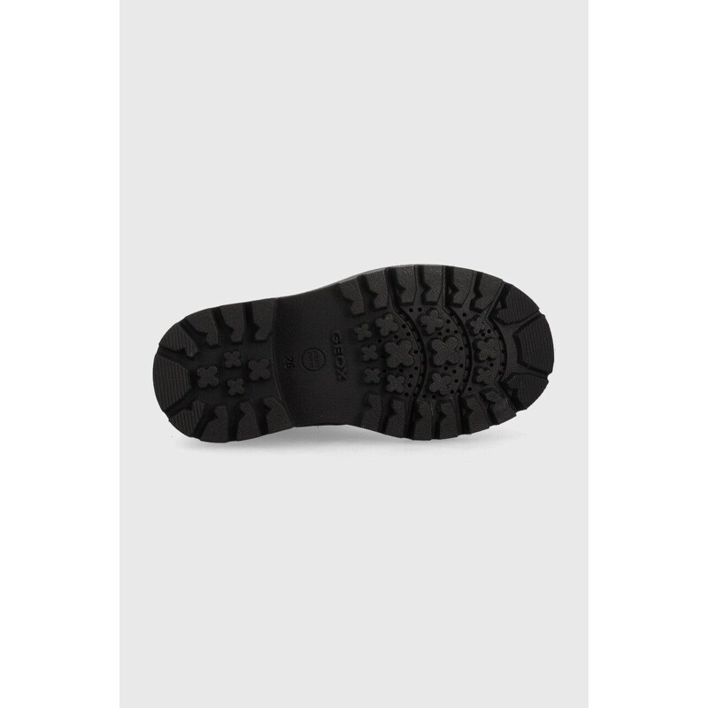 Detské semišové topánky chelsea Geox čierna farba