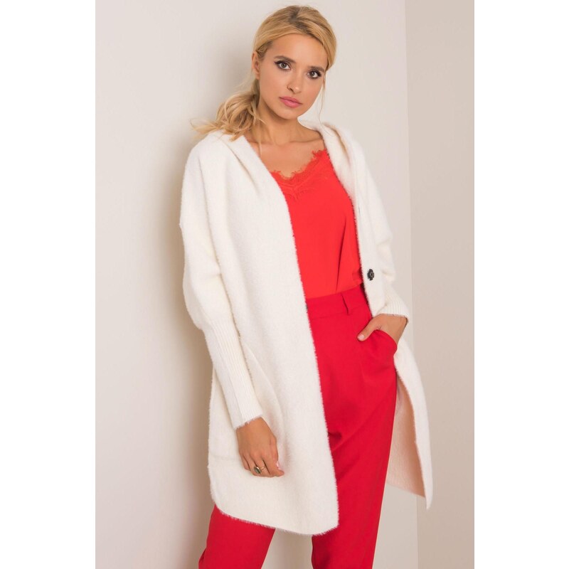 MladaModa Alpaka kabát Carolyn s netopierími rukávmi a kapucňou farba 58163761