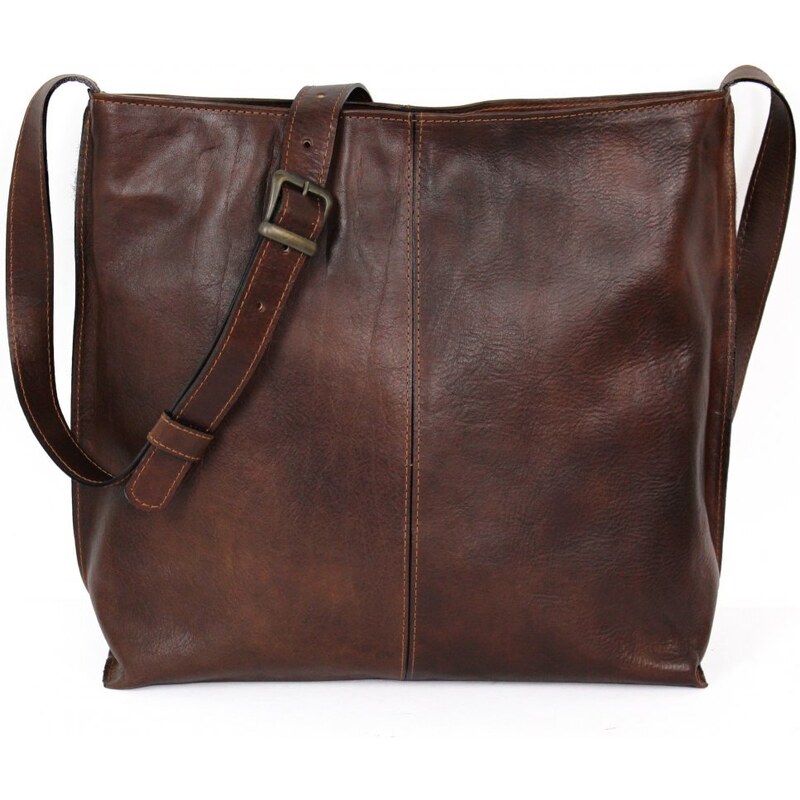 Scorteus Dámska kožená kabelka SC - YVO. tobacco 56342731