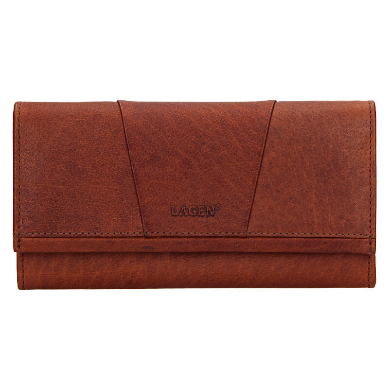 Lagen Dámska kožená peňaženka BLC/24389/419 hnedá 35335809