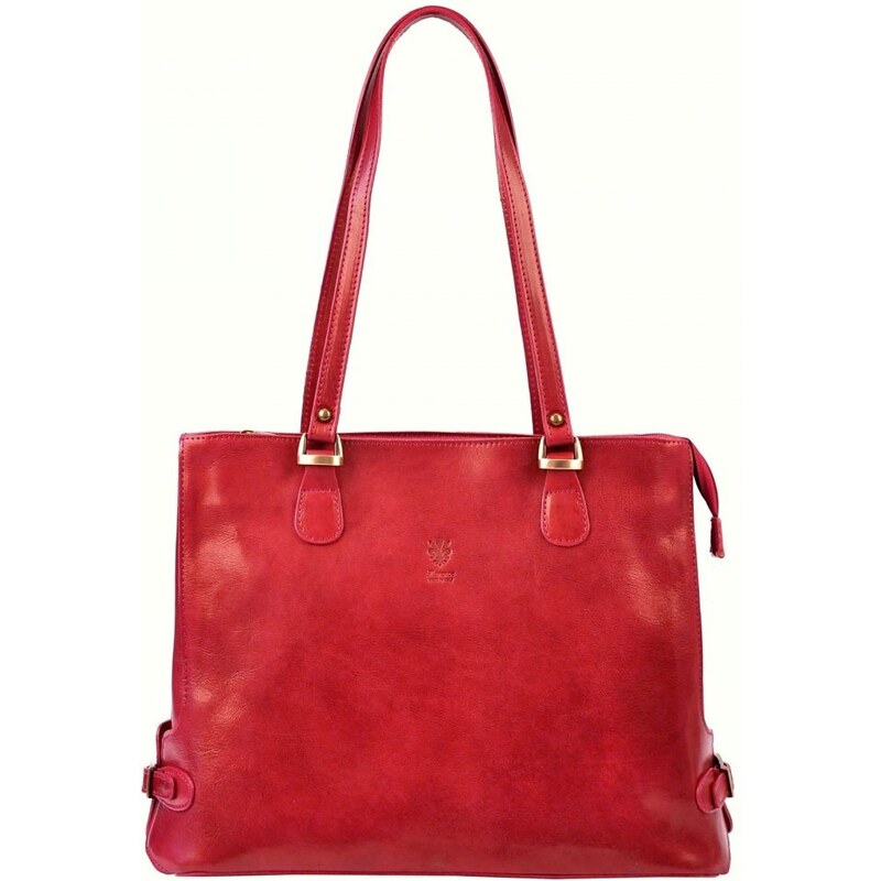 FLORENCE Dámska kožená kabelka PARIS červená 35335814