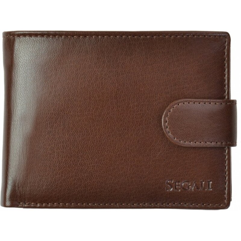 SEGALI Pánska kožená peňaženka SG-22511 hnedá 35335860