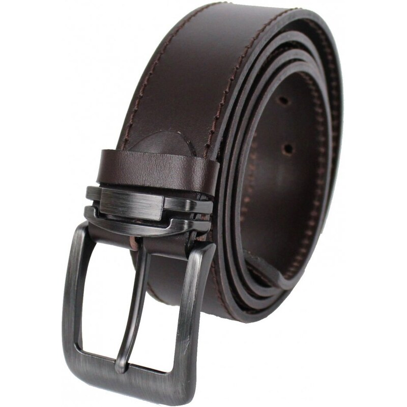 Scorteus Pánsky kožený opasok SC 20507/1 tm. hnedý 37588857