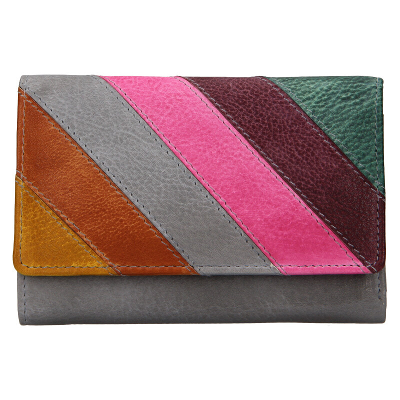 Lagen Dámska kožená peňaženka 2864-77/D siva/multi 35335918