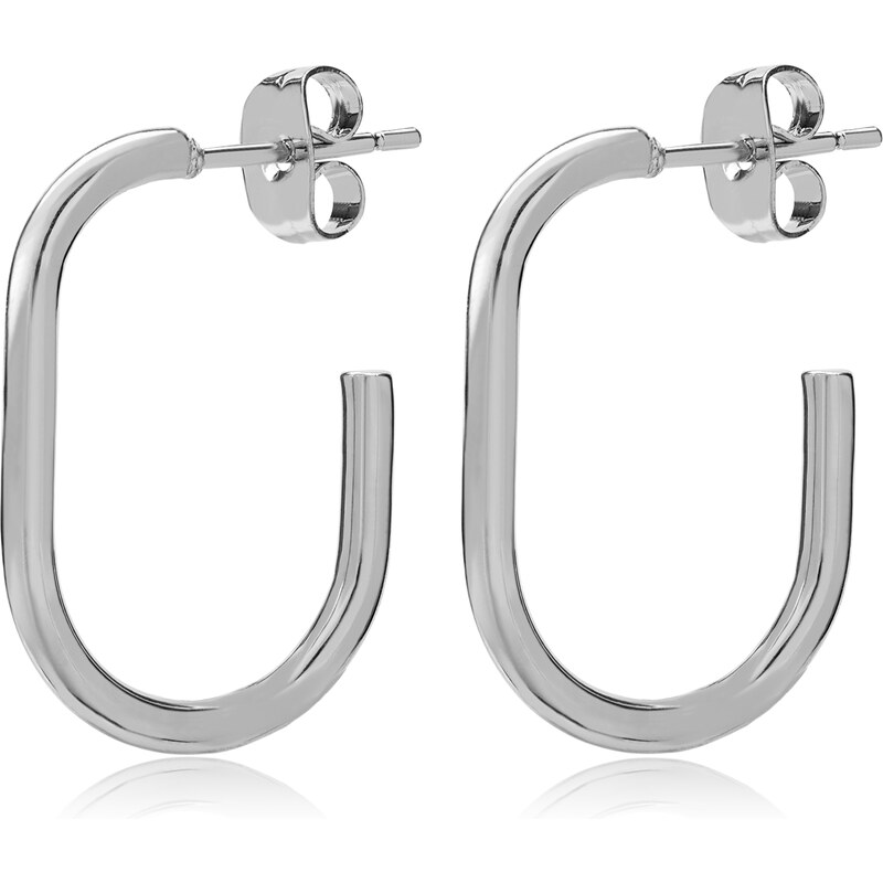 Troli Nadčasové oceľové oválne náušnice 66584622