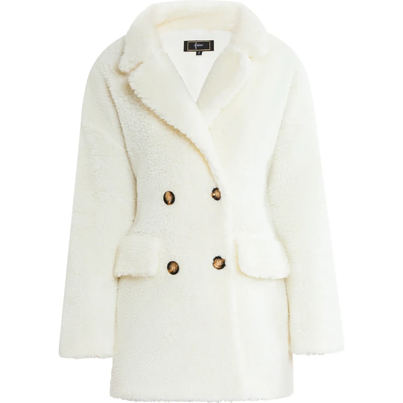 faina Zimný kabát biela ako vlna 67772785