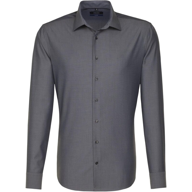 Pánska tmavo sivá nežehlivá košeľa Shaped fit Seidensticker 35377600
