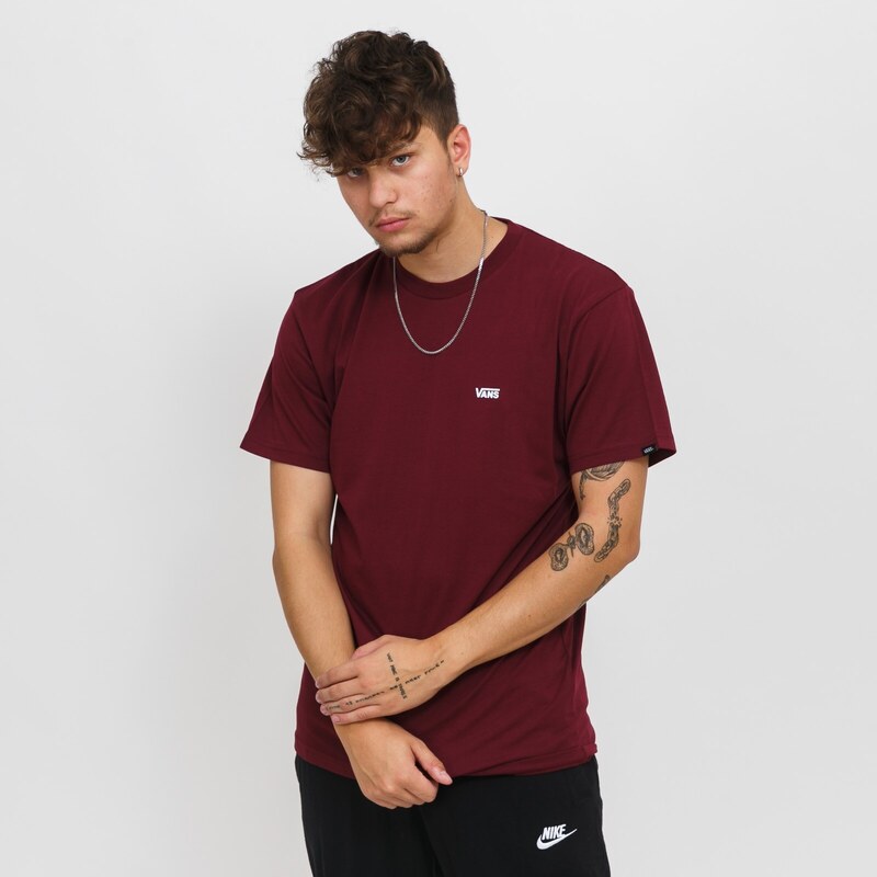 Vans MN LEFT CHEST LOGO TEE Burgundy 35386577