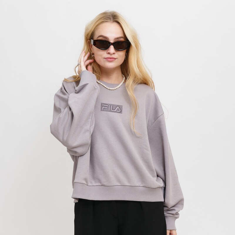 Fila BANSKO cropped crew sweat Gull 35386676