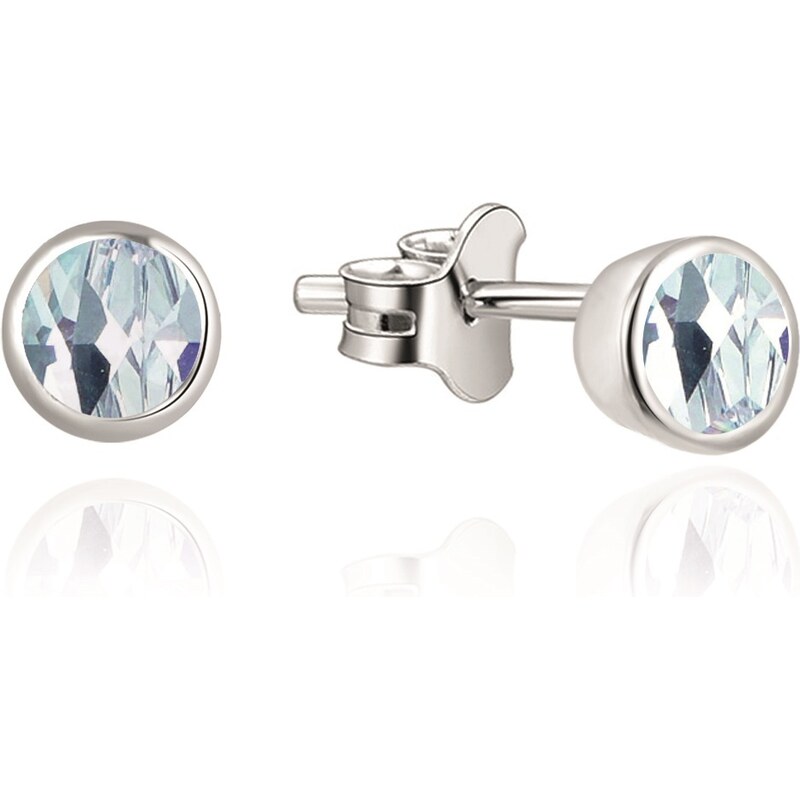 Beneto Exclusive Jemné strieborné náušnice kôstky s topazmi 66582268