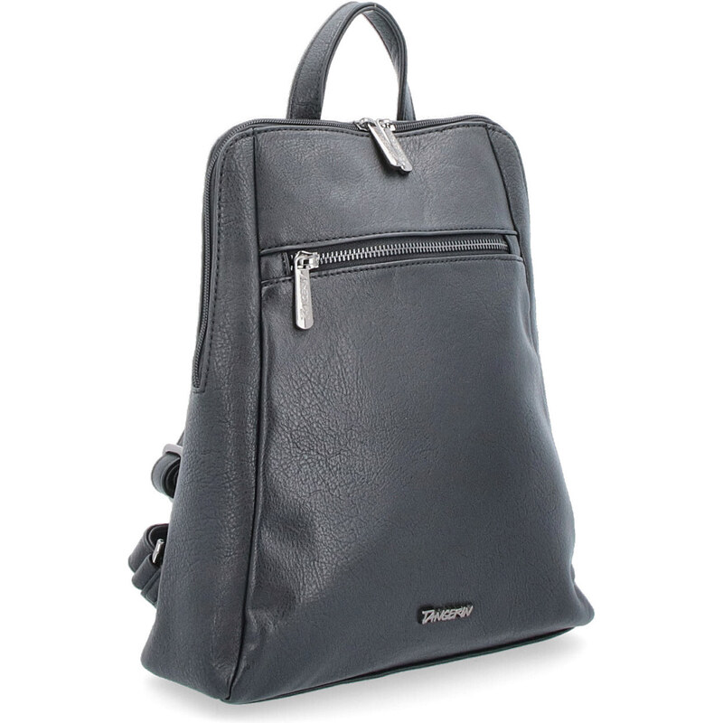 Mestský batoh zo syntetickej kože Tangerin čierna 8027 C 64019719